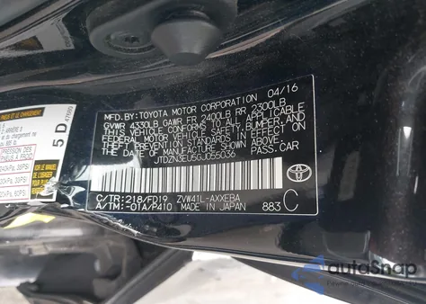 2016 Toyota Prius V Two z USA, uszkodzony, nr VIN JTDZN3EU5GJ055036